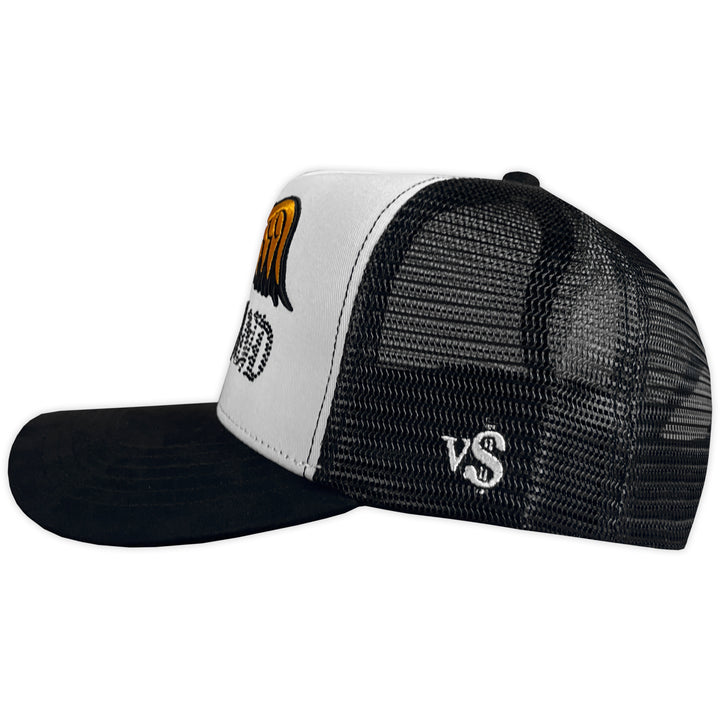 GORRA VS HATS SKULL BRAND WHITE VISERA GAMUZA