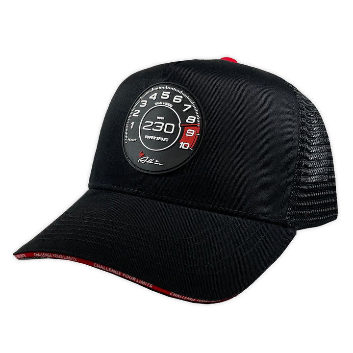 GORRA ALL IN BRAND SUPER SPORT NEGRA REDLINE TRUCKER