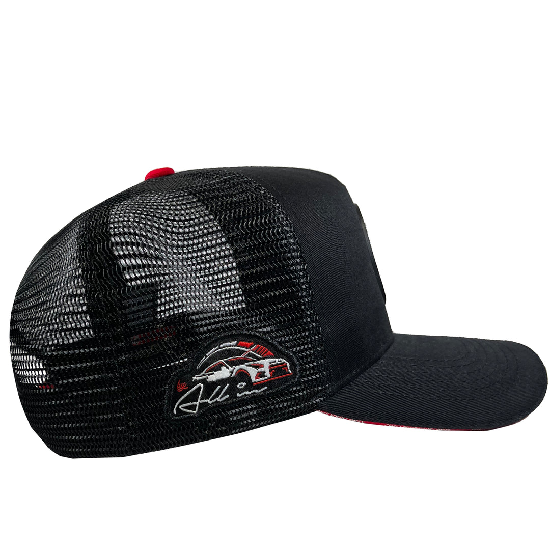 GORRA ALL IN BRAND SUPER SPORT NEGRA REDLINE TRUCKER