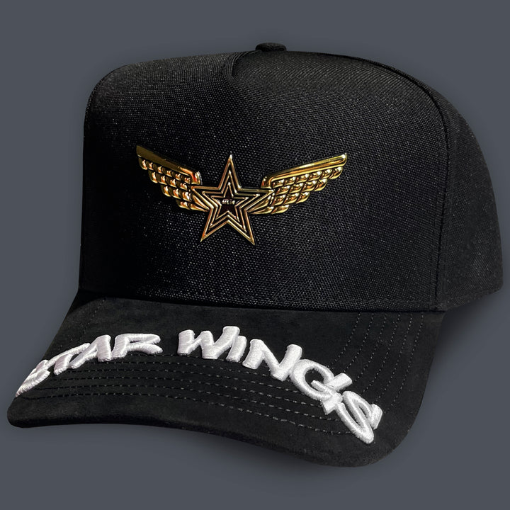 GORRA ALL IN BRAND BLACK STAR WINGS GOLDEN SNAPBACK