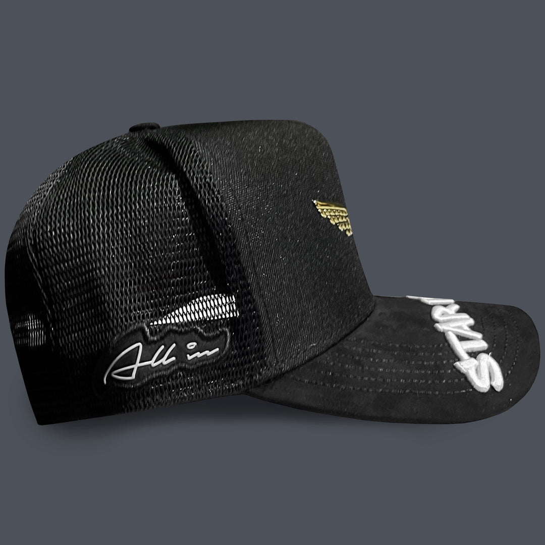 GORRA ALL IN BRAND BLACK STAR WINGS GOLDEN TR