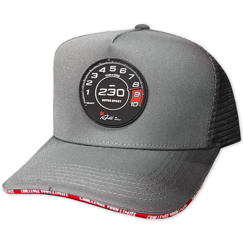 ALL IN BRAND SUPER SPORT GRAY RED LINE TRUCKER