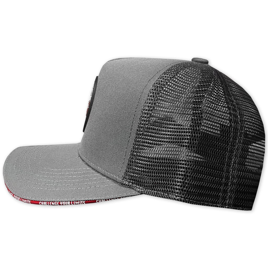 ALL IN BRAND SUPER SPORT GRAY RED LINE TRUCKER