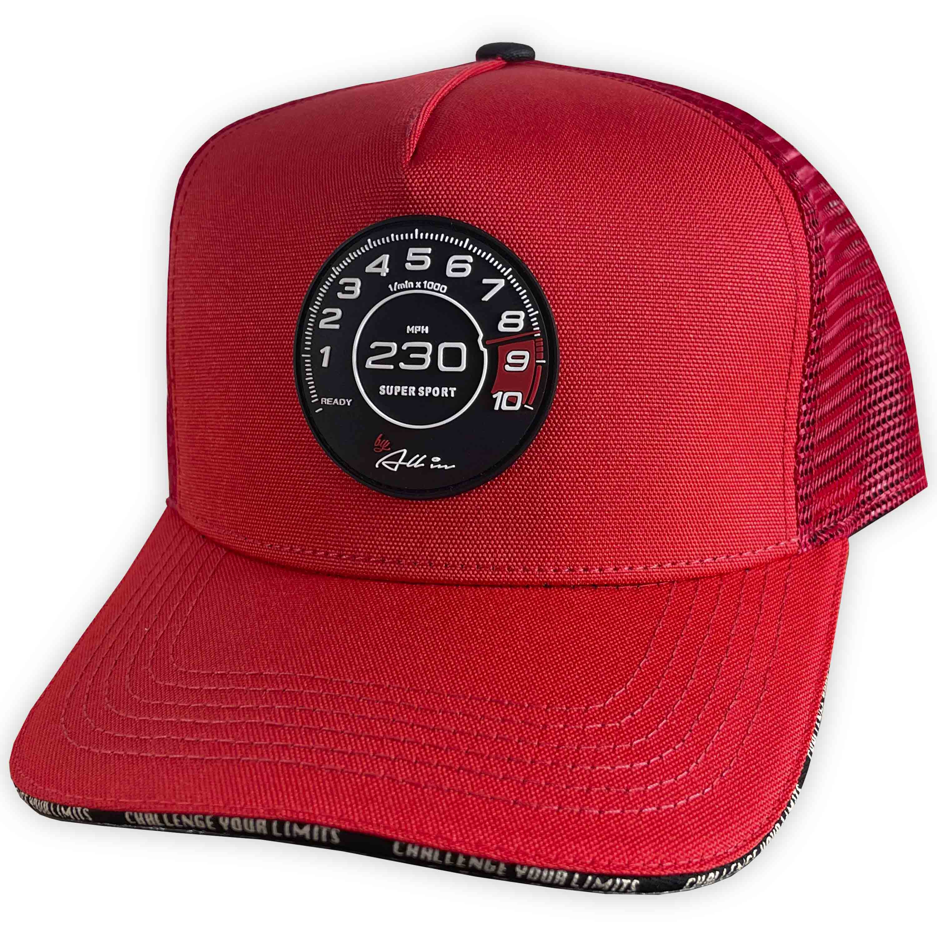 GORRA ALL IN BRAND SUPER SPORT RED BLACK LINE