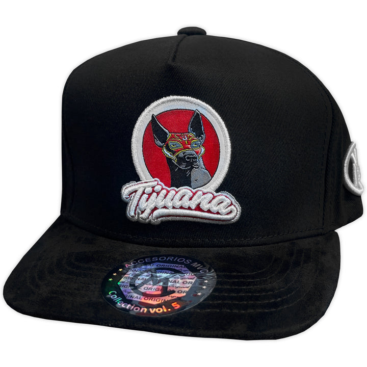 Gorra MVC TIJUANA GABARDINA BLACK VISERA PLANA GAMUZA