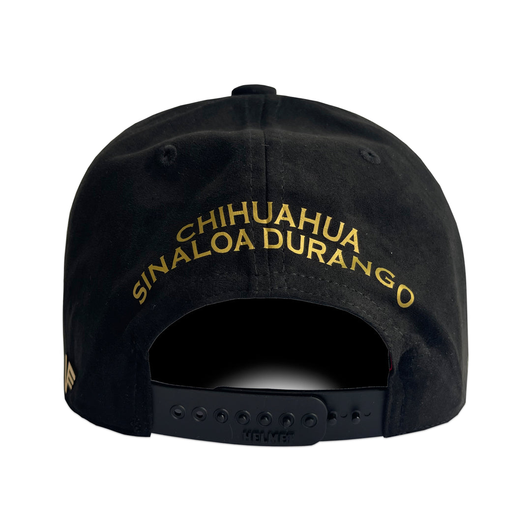 Gorra Vago Style Triangulo Dorado Gamuza Black Curva