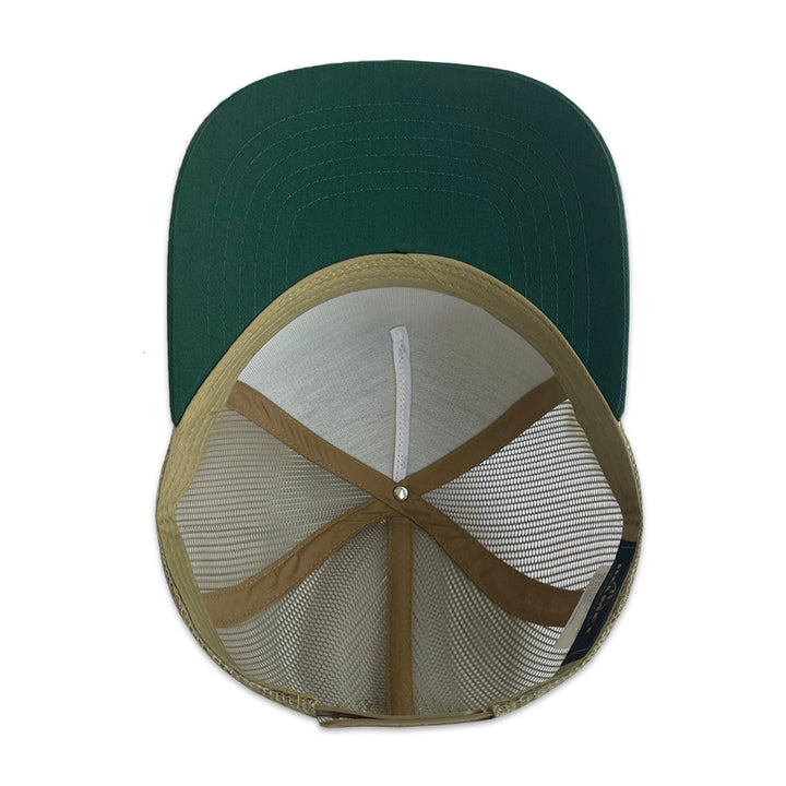 Gorra Vago Style Triangulo Dorado Gabardina Verde Curva