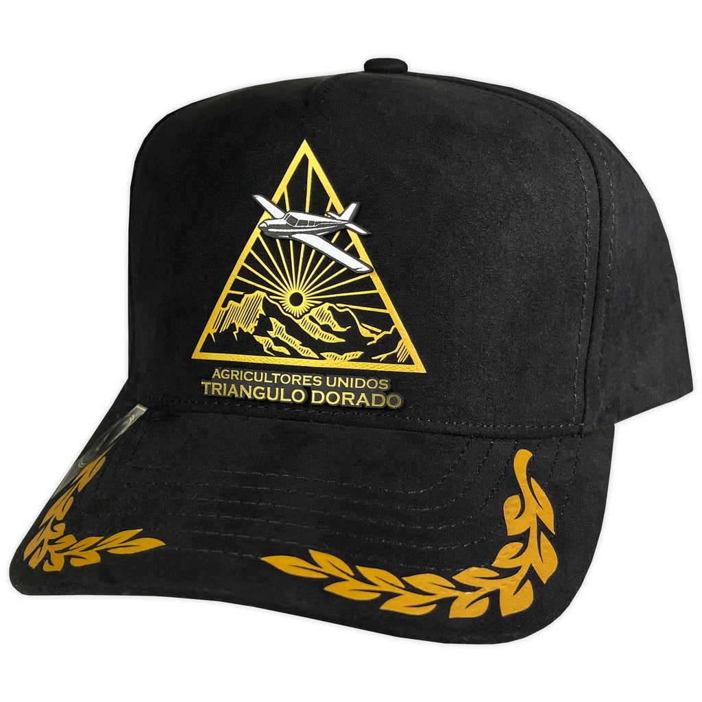 GORRA VAGO STYLE TRIANGULO DORADO GOLD LAUREL GAMUZA PLACA