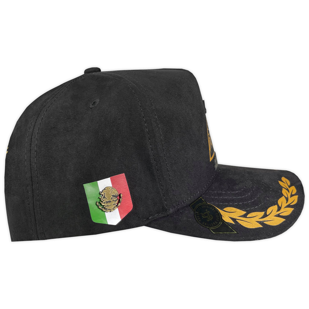 GORRA VAGO STYLE TRIANGULO DORADO GOLD LAUREL GAMUZA PLACA