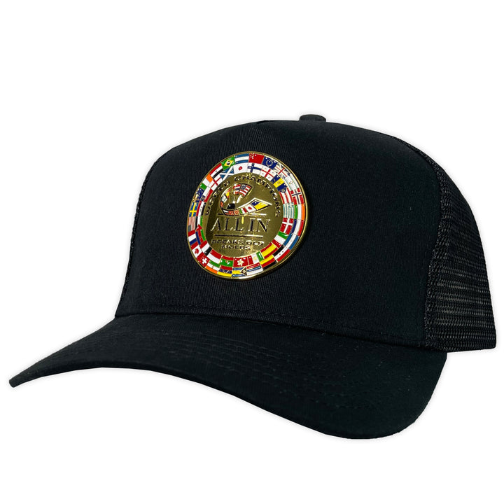 GORRA ALL IN BRAND UPPERCUT NEGRA TRUCKER