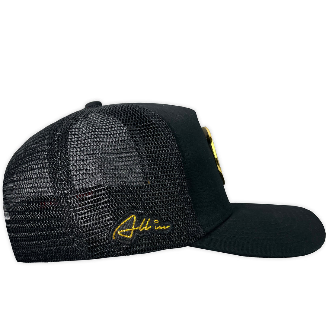 GORRA ALL IN BRAND UPPERCUT NEGRA TRUCKER