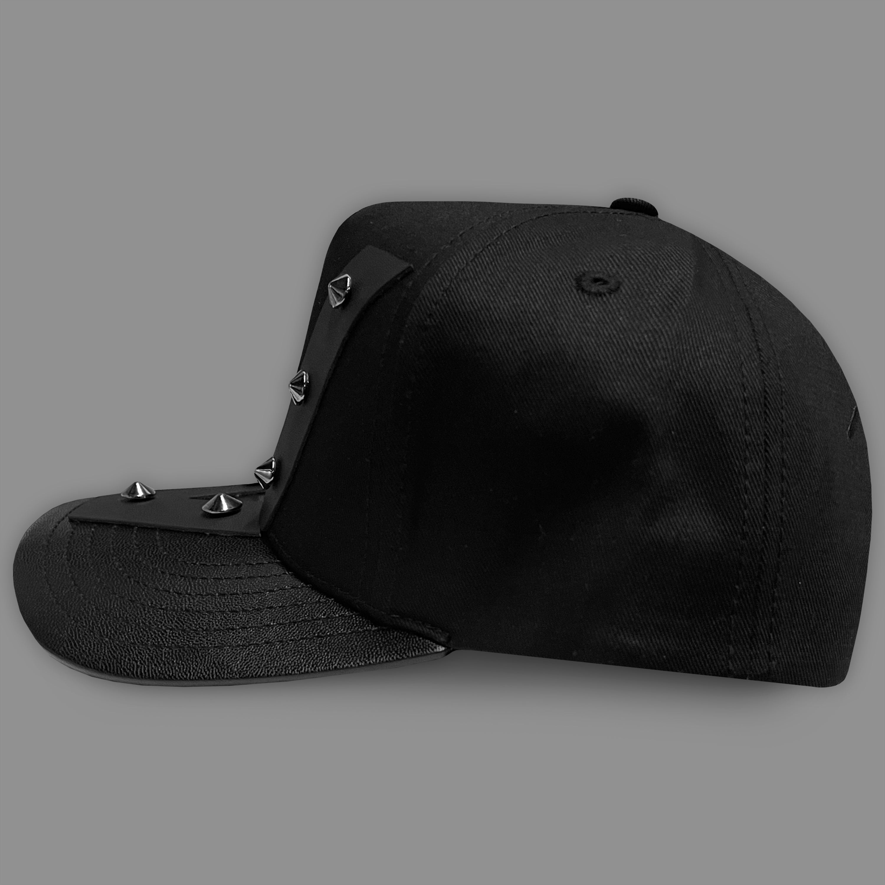 GORRA VAGO STYLE VANTAGE BLACK/BLACK LEATHER CURVA PIEL