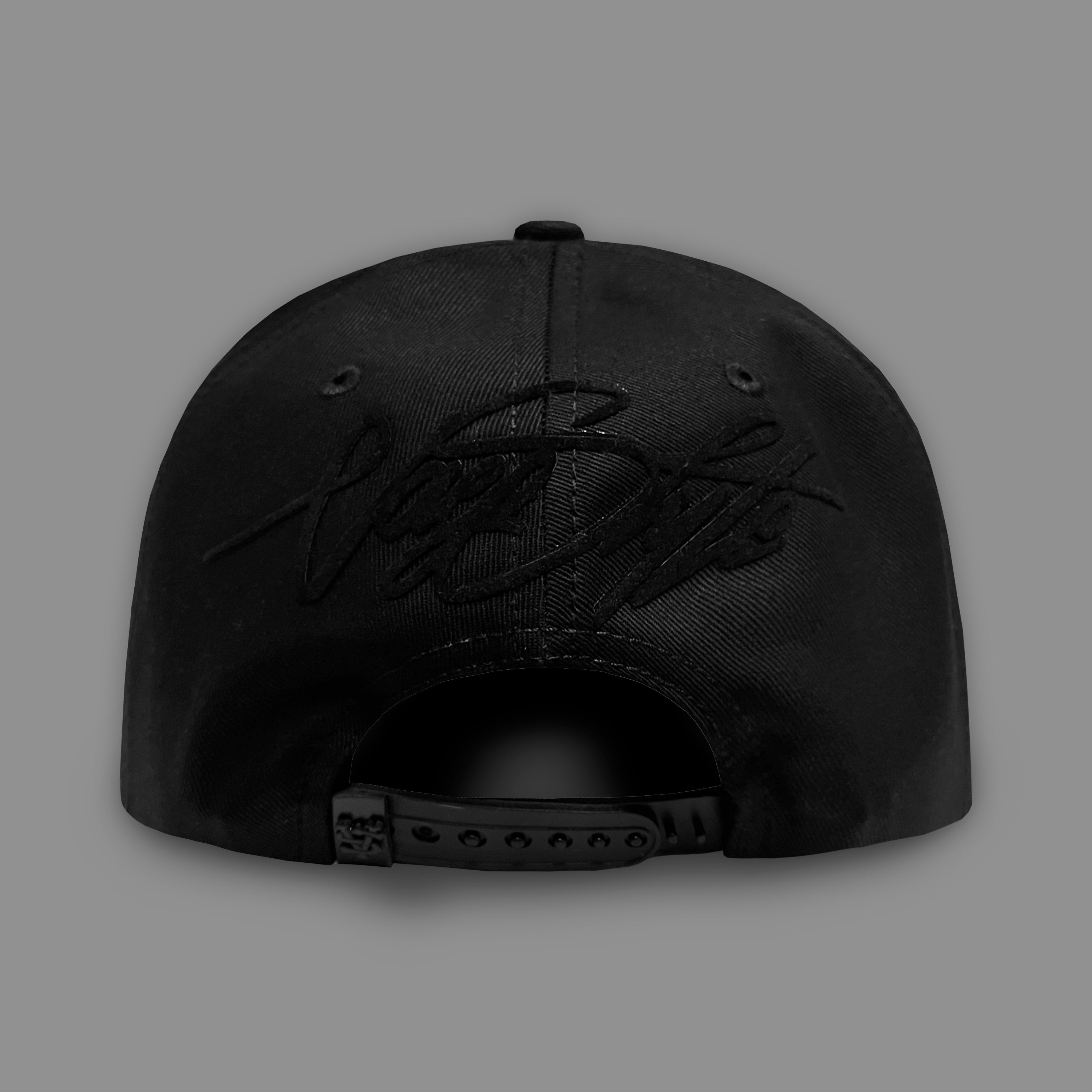 GORRA VAGO STYLE VANTAGE BLACK/BLACK LEATHER CURVA PIEL