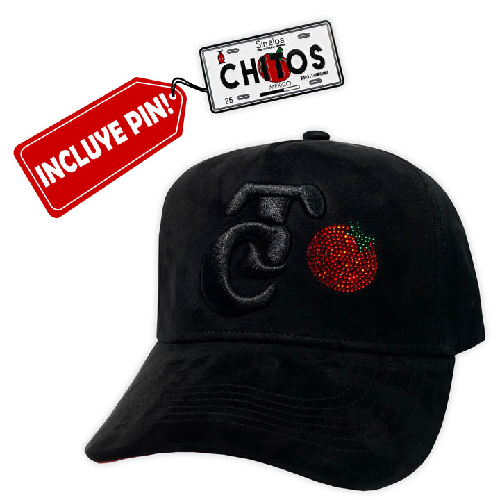 Gorra Los Chitos Caps Tomateros Gamuza Black