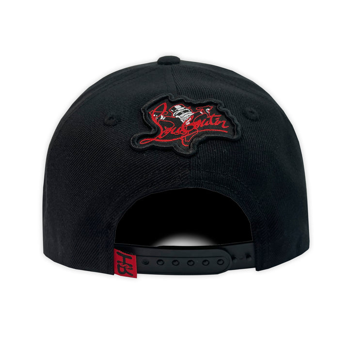 Gorra Rico Hats Monopoly Money Black Visera Roja