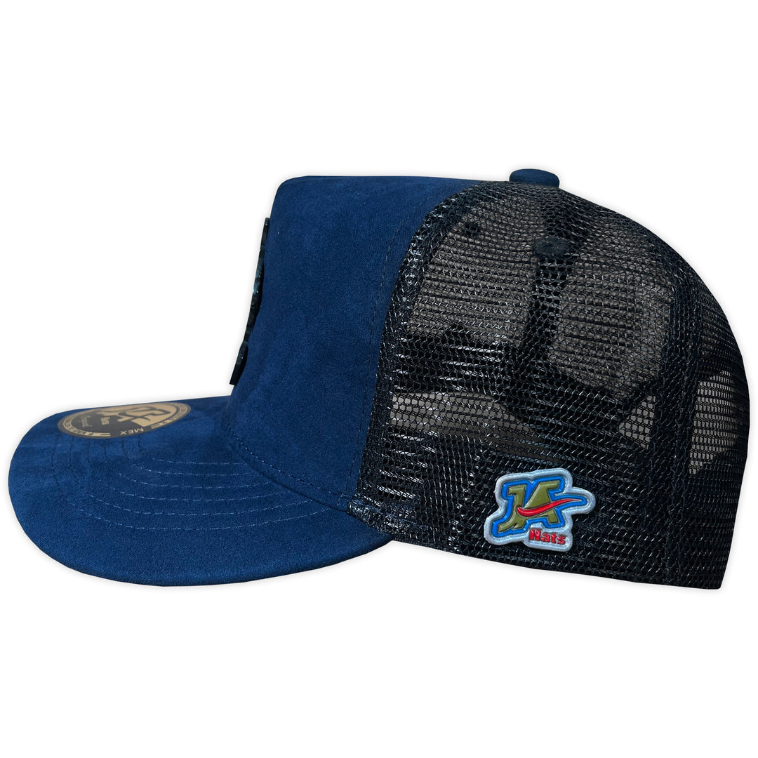 Gorra ja hats mr pato azul gamuza trucker