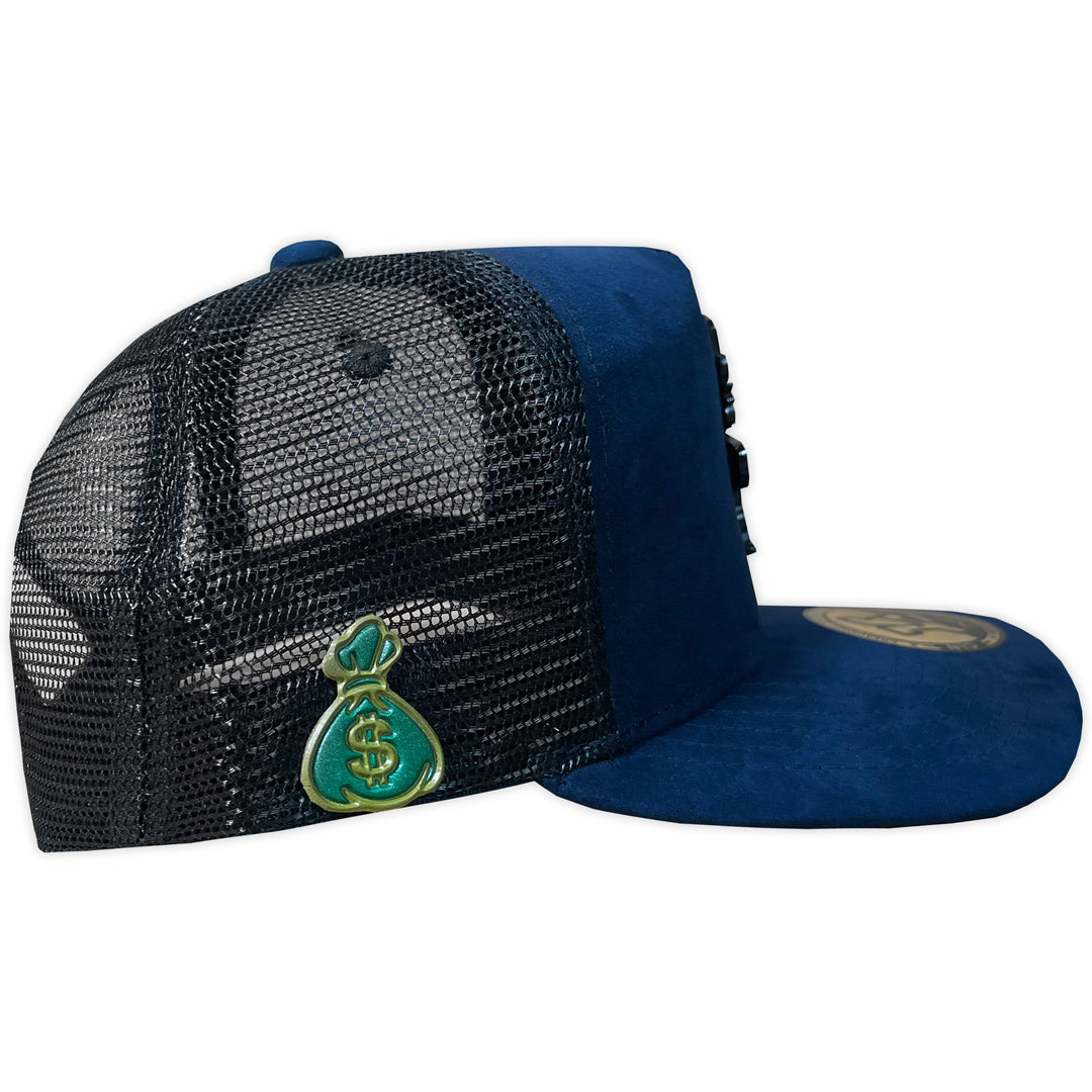 Gorra ja hats mr pato azul gamuza trucker