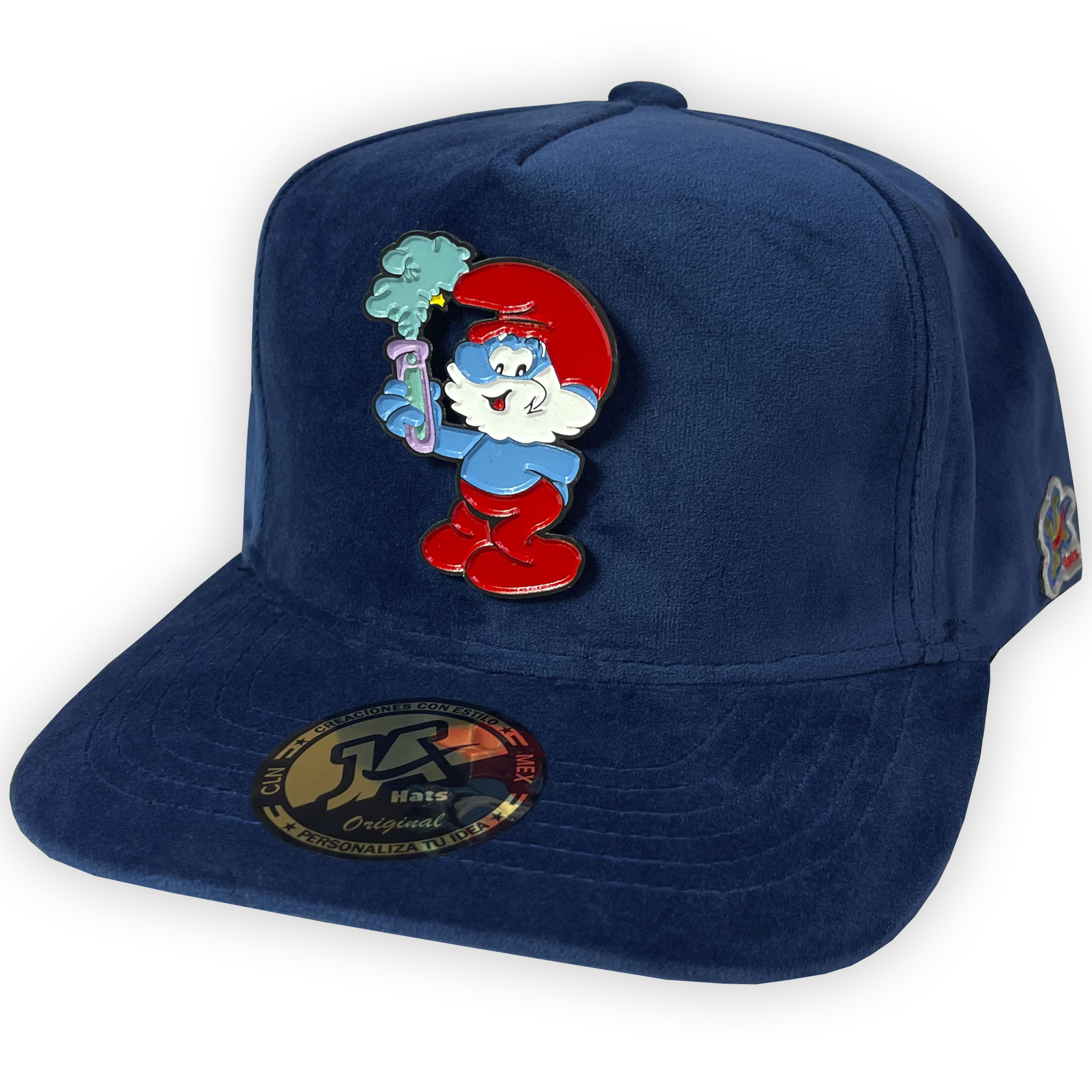 GORRA JA HATS PAPA PITUFO GAMUZA AZUL