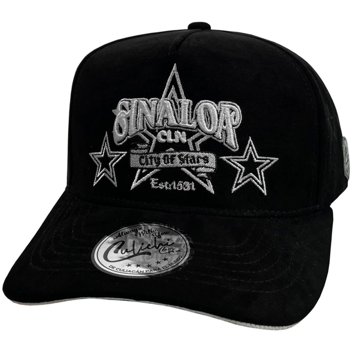 GORRA CULICHI CAPS SINALOA STARS GAMUZA BLACK