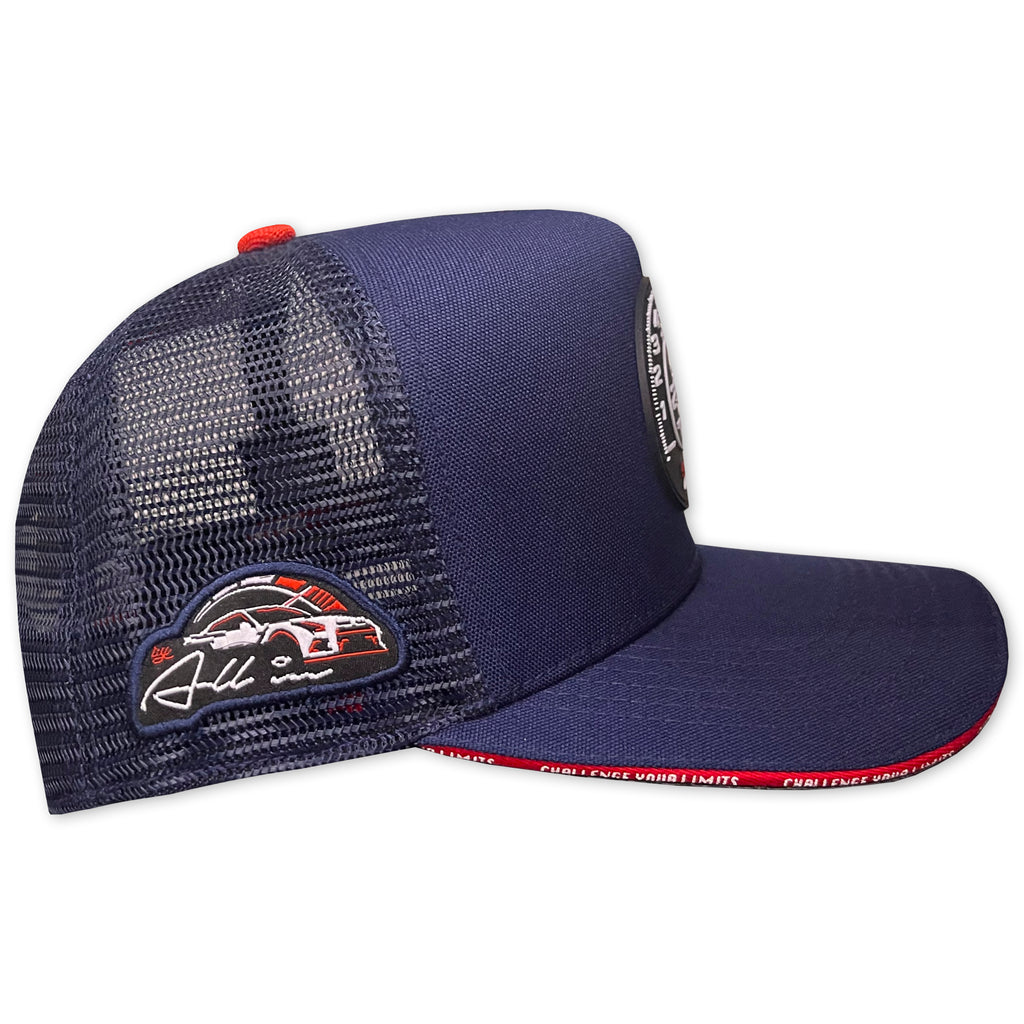 ALL IN BRAND SUPER SPORT BLUE RED LINE TRUCKER