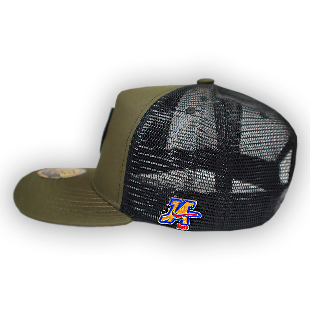 GORRA JA HATS HERRADURA VERDE MILITAR TRUCKER