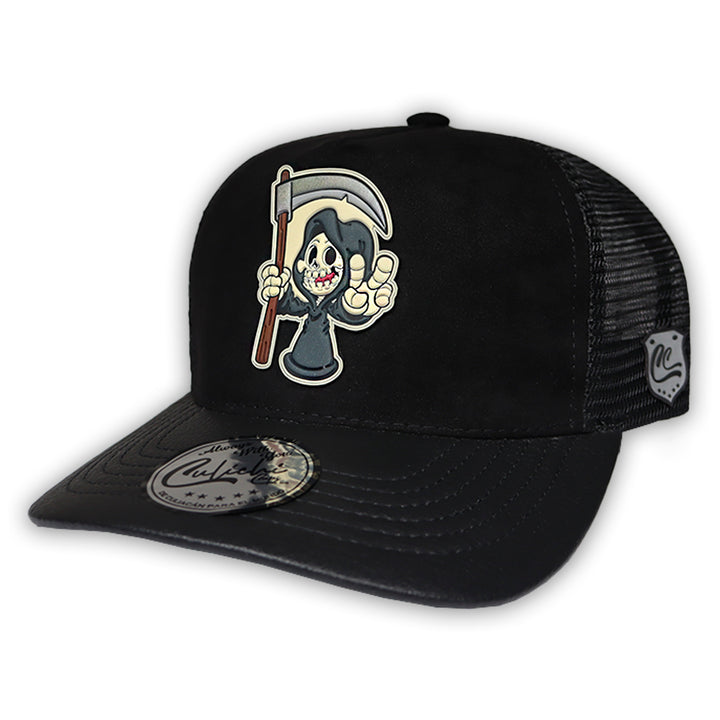 GORRA CULICHI CAPS DEAD SKULL BLACK TRUCKER