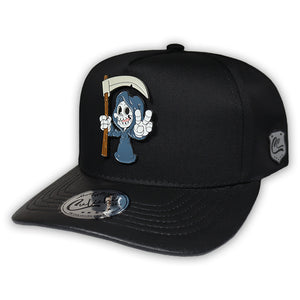 GORRA CULICHI CAPS DEAD SKULL BLACK PLACA SOLIDA