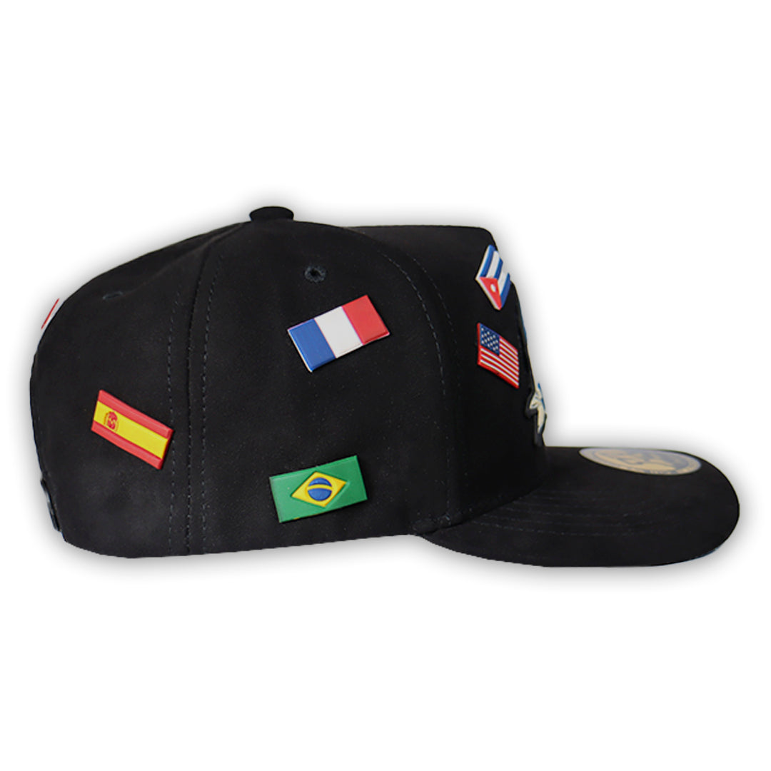 GORRA JA HATS MUNDO GAMUZA NEGRO