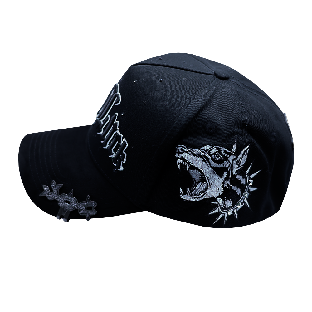 GORRA JUST LUCK DOGS BLACK