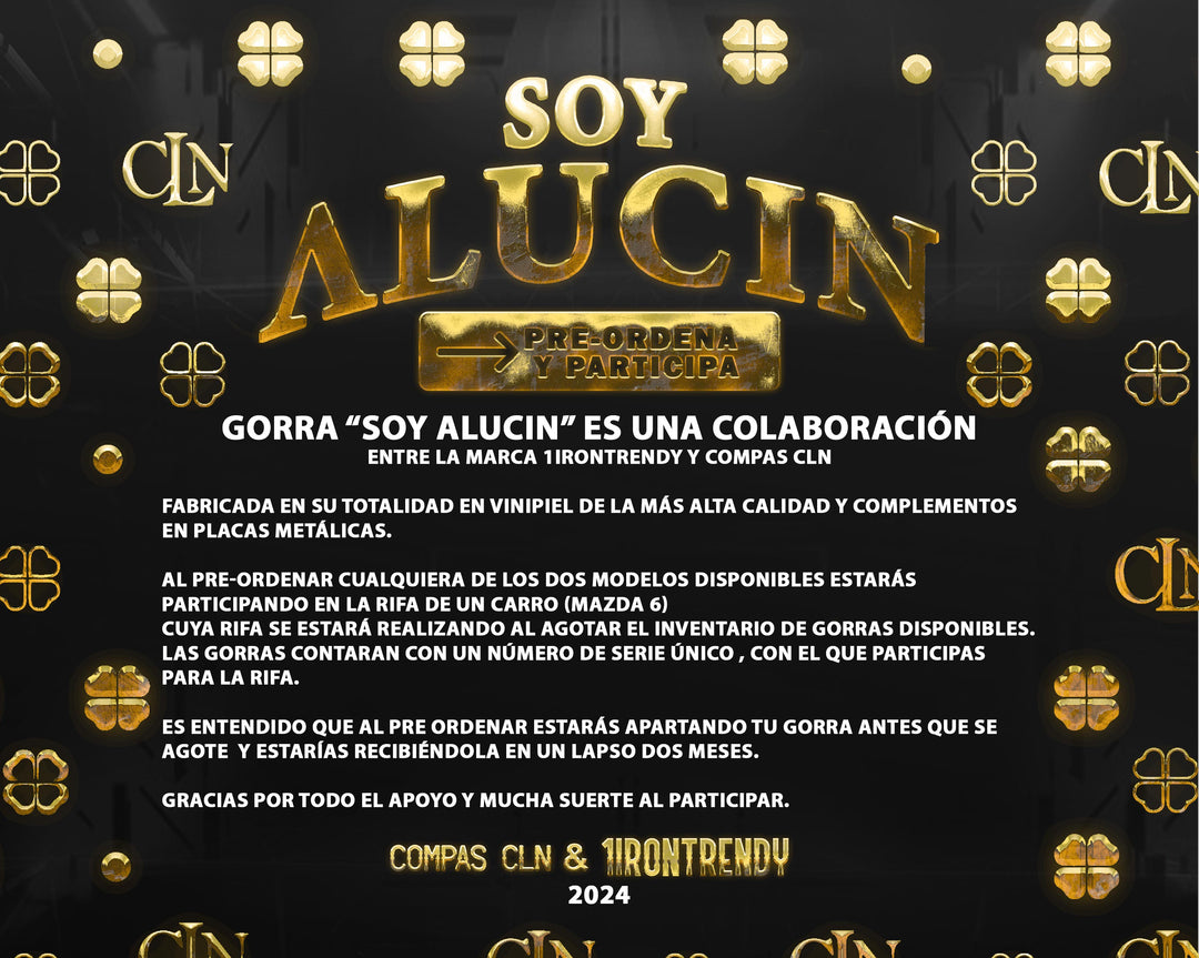 PRE- Order Soy Alucin Black Vinipiel